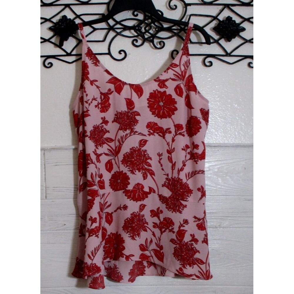 Cabi Women's Top Size M Sleeveless Multicolored Floral Round Neck